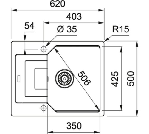 Кухонная мойка Franke Urban UBG 611-62 оникс