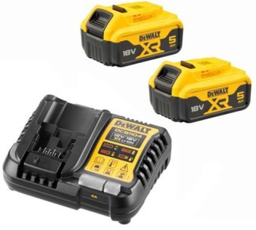 Аккумулятор с зарядным устройством DeWalt DCB1104P2 18В/2x5 Ач + 12/18В