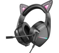 Наушники Borofone Phantom Cat BO106 черный/розовый