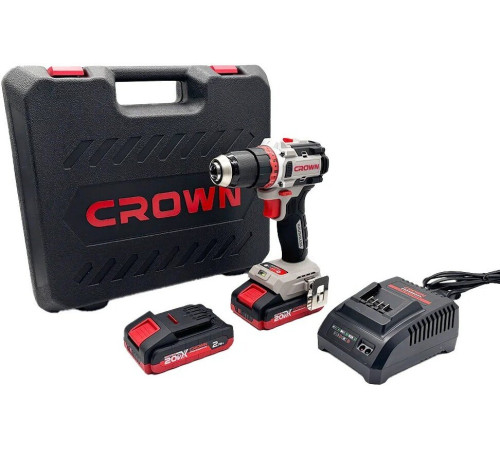 Дрель-шуруповерт Crown CT21128HMX-2 BMC с 2-мя АКБ, кейс