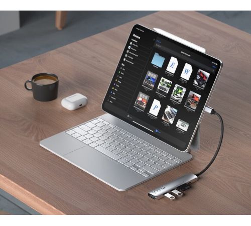 Док-станция Satechi 6-in-1 USB-C Slim Multiport Adapter ST-P6SS серебристый