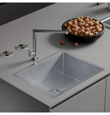 Кухонная мойка Roxen Uno 560210-54 под столешницу сатин/матовая поверхность ролл-мат, дозатор, сифон