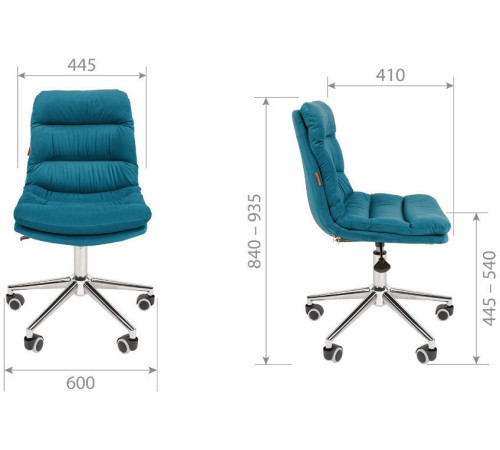 Офисное кресло CHAIRMAN Home 115 ткань, Т-75 бирюза