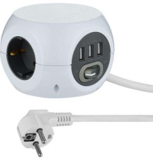 Сетевой фильтр Electraline 62078 1.5 м, черный