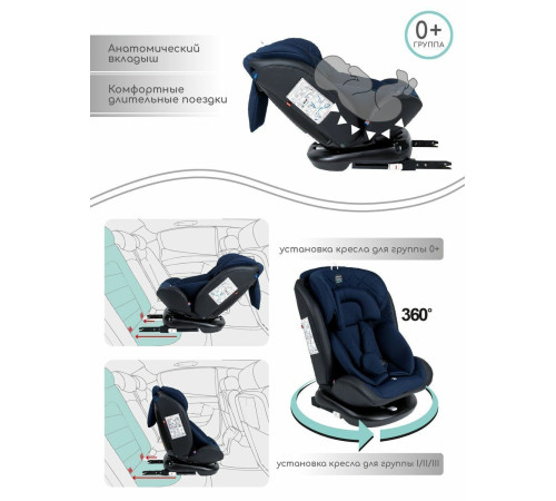 Детское автокресло Amarobaby Brilliant Isofix AMARO-2003-BrSi синий