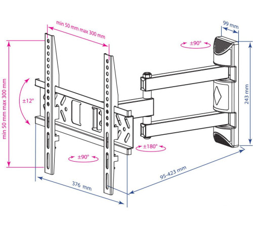 Кронштейн для телевизора Kromax PIXIS-XS