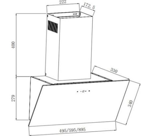 Кухонная вытяжка Weissgauff Yota 600 Touch White Glass