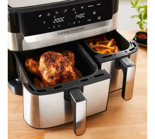 Аэрогриль аэрофритюрница Tefal Dual Easy Fry & Grill EY905D10
