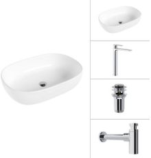 Умывальник Lauter 21836 + Reef 21CK8678C + сифон 21635CH + дон.клапан 21190CH хром
