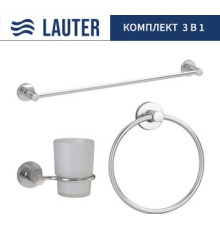 Набор аксессуаров для ванной Lauter 21TS20115 + 21TS2017 + 21TS2015 Chrome, 3 предмета