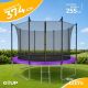 Батут GoUP Elite-D374 с сеткой и лестницей, фиолетовый