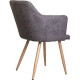 Стул с подлокотниками AksHome Brit темно-серая ткань 1701-30/дуб