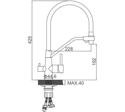 Смеситель Ledeme L74855-2