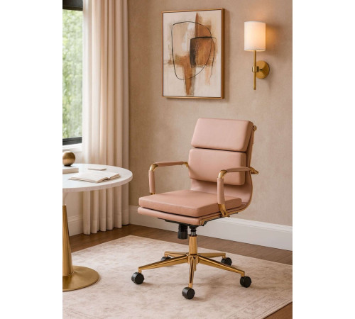 Офисное кресло AksHome Indigo LB кофейный/золотой