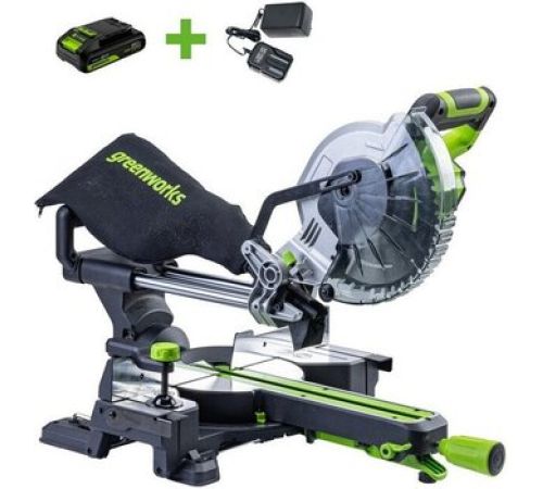 Торцовочная пила Greenworks GD24MS216 1501707UA с 1-им АКБ