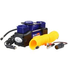 Автомобильный компрессор Nova Bright АК-75L двухпоршневой, мет. корпус, LED-фонарь, сумка
