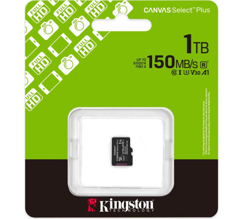 Карта памяти Kingston Canvas Select Plus microSDXC 1TB SDCS3/1TBSP