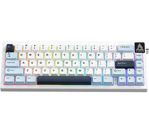Клавиатура Ajazz AK650 Wired синий/белый, Ajazz Sea Salt