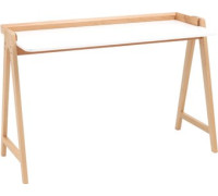 Стол Stool Group Pyramid 118x53 T-002-P белый/светлое дерево