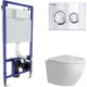 Унитаз подвесной Berges Wasserhaus Okus Rimless + Visam Slim 525 EX-043389 с сиденьем