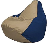 Кресло-мешок Flagman Груша Мега Super Г5.1-80 тёмно-бежевый/тёмно-синий