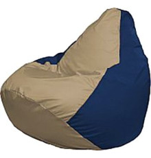Кресло-мешок Flagman Груша Мега Super Г5.1-80 тёмно-бежевый/тёмно-синий