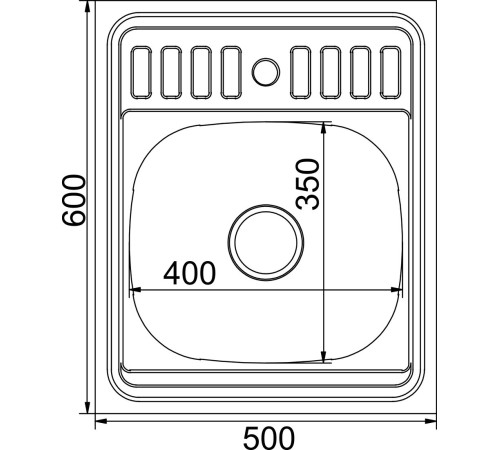 Кухонная мойка Mixline 555229 с сифоном