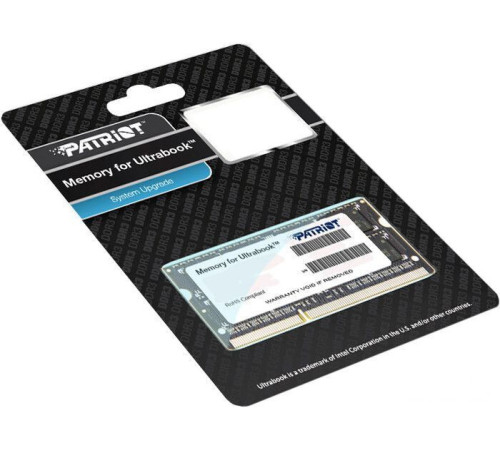 Оперативная память Patriot Memory for Ultrabook 4GB DDR3 SO-DIMM PC3-12800 PSD34G1600L2S