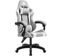 Игровое геймерское кресло Defender Ortos серый/белый