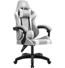Игровое геймерское кресло Defender Ortos серый/белый