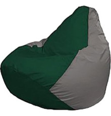 Кресло-мешок Flagman Груша Мега Super Г5.1-61 тёмно-зелёный/серый