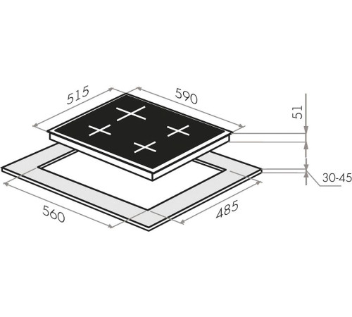 Варочная панель HOMSair HGG646BK