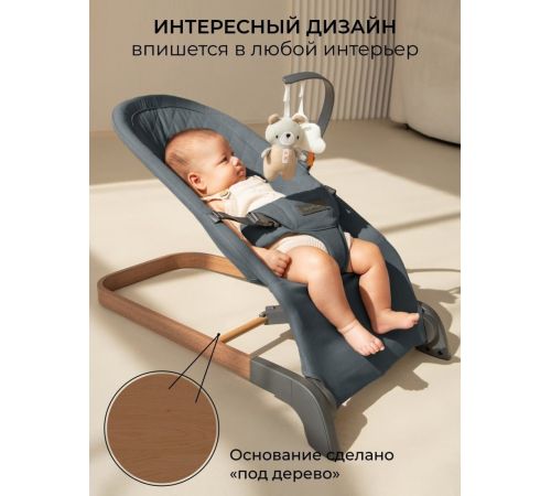 Шезлонг Amarobaby Harmony AB24-25HR/10 графит