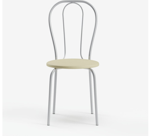 Стул Mio Tesoro Тюльпан Плюс бежевый/металлик