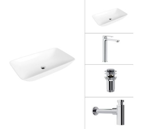 Умывальник Lauter 21886 + Moon 21СK81691C + сифон 21635CH + дон.клапан 21190CH хром