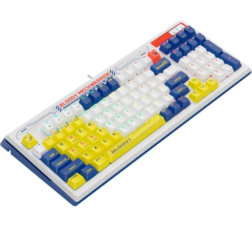 Клавиатура A4Tech Bloody B950 белый/синий, Light Strike Libra Brown