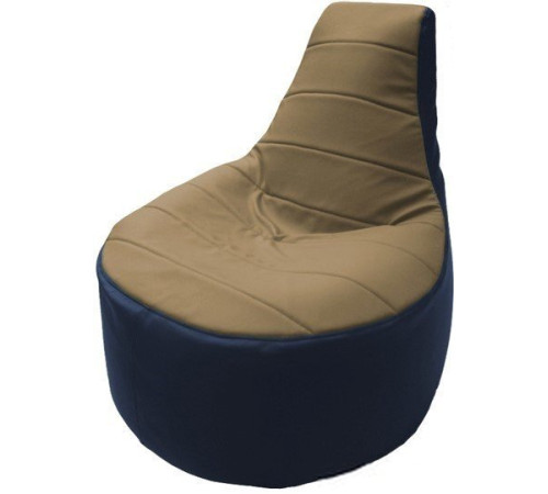 Кресло-мешок Flagman Трон Т1.3-13 бежевый/синий