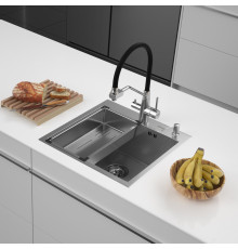 Кухонная мойка ARFEKA Eco AR мойка 500*500, коландер G, дозатор Satin Decor