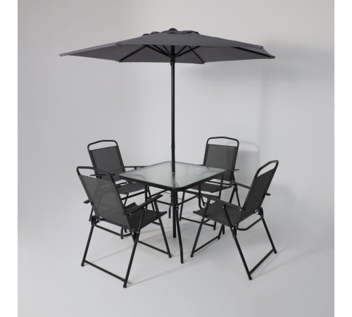 Комплект подушек AksHome Picnic серый/черный