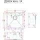 Кухонная мойка ZorG Zerox 49 U / IF Steel