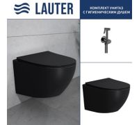 Унитаз подвесной Lauter Sulzdorf + Breez 21GN7072BM черный с микролифтом