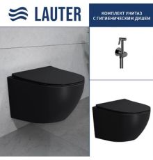 Унитаз подвесной Lauter Sulzdorf + Breez 21GN7072BM черный с микролифтом