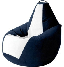 Кресло-мешок Kreslomeshki Груша Kombo XXXL GKV-145x100-TSB темно-синий/белый