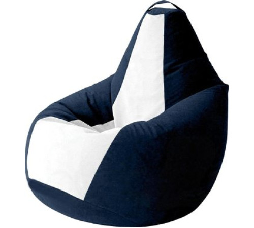 Кресло-мешок Kreslomeshki Груша Kombo XXXL GKV-145x100-TSB темно-синий/белый