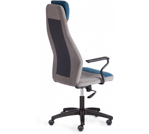 Офисное кресло TetChair Aviator флок/ткань синий/серый/серый