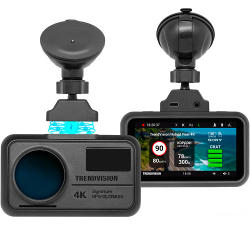 Видеорегистратор-радар детектор-GPS информатор 3в1 TrendVision Hybrid Signature Real 4K
