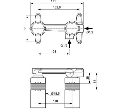 Скрытый механизм Ideal Standard Standard A1313NU