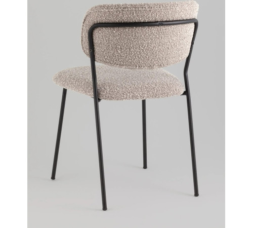 Стул Stool Group Кэрол без подлокотников FDC9003 DC2635-4A grey букле серый/черные ножки