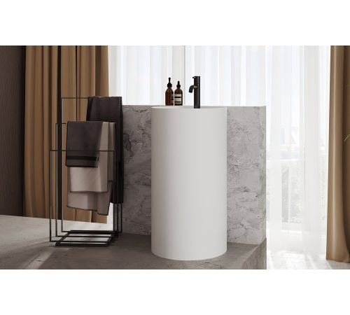 Умывальник Belux Осло 450x800 18, белый матовый/Solid Surface