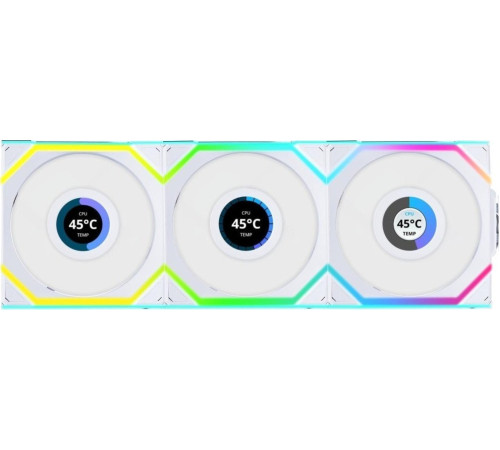 Комплект вентиляторов для корпуса с контроллером Lian Li Uni Fan SL 120 Wireless LCD Reverse G99.12RSLLCD1W3W.R0